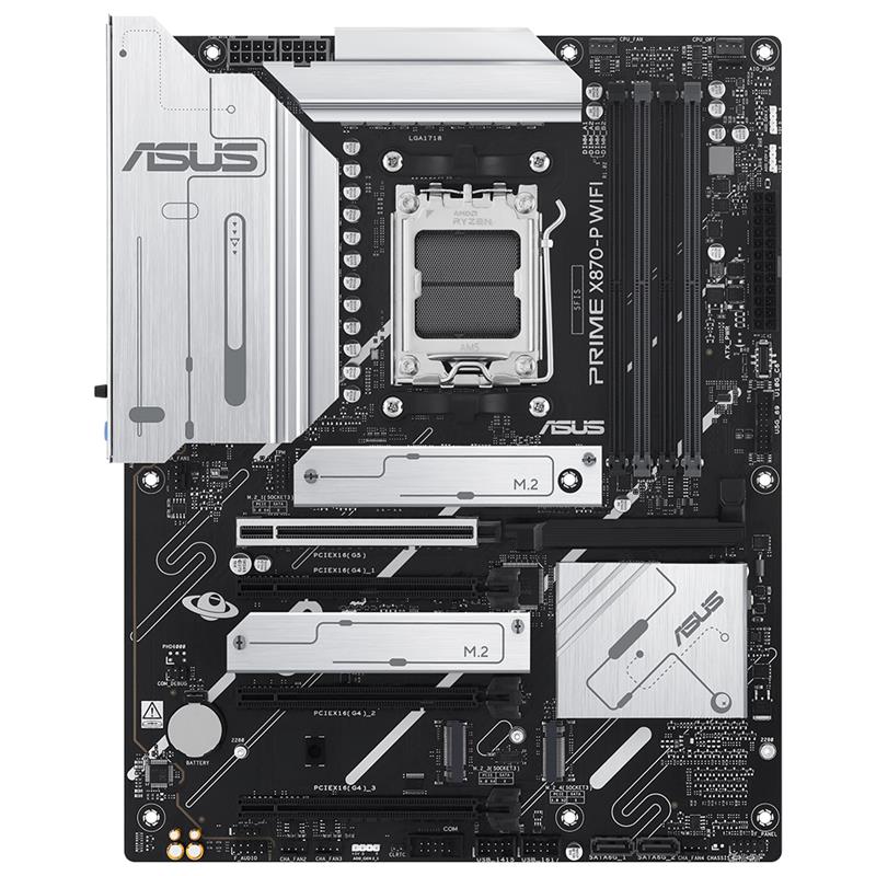 ASUS PRIME X870-P WIFI DDR5 8000MHZ 1XHDMI 2XUSB4 4XM.2 ATX AM5 (AMD AM5 9000/8000/7000 SERİLERİ İLE UYUMLU)
