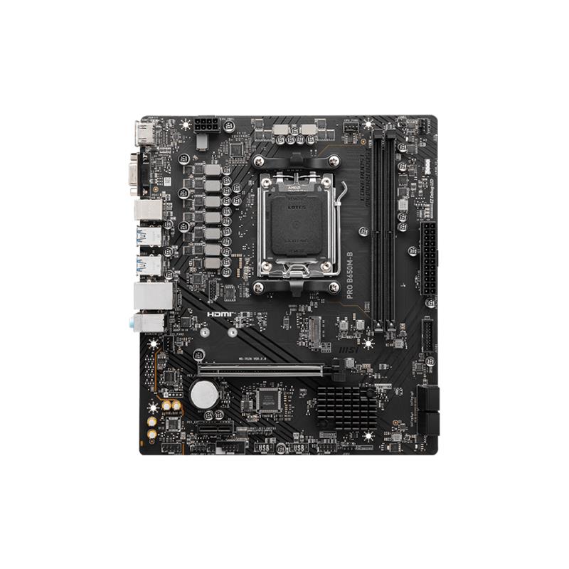 MSI PRO B650M-B DDR5 6800MHZ 1XVGA 1XHDMI 1XM.2 USB 3.2 MATX AM5 (AMD AM5 9000/8000/7000 SERİLERİ İLE UYUMLU)