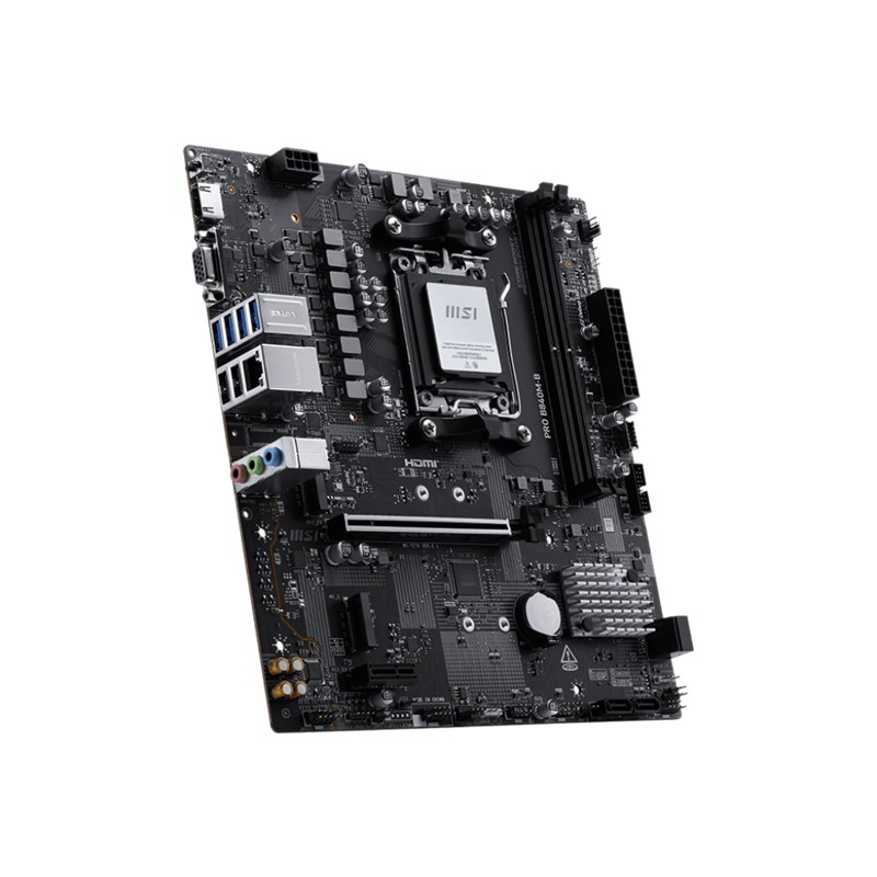 MSI PRO B840M-B DDR5 8000MT/S 1XHDMI 2XM.2 USB-C AM5 MATX (AMD AM5 9000/8000/7000 SERİLERİ İLE UYUMLU)