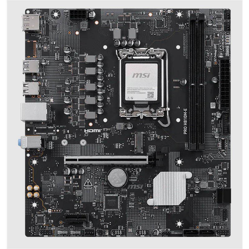 MSI PRO H810M-E DDR5 6400MT/S 1XHDMI 1XDP 1XM.2 USB 3.2 MATX 1851P (INTEL ULTRA PROCESSORS SERIES 2)