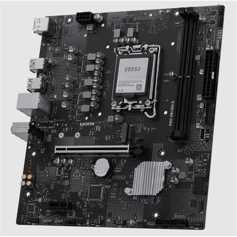 MSI PRO H810M-E DDR5 6400MT/S 1XHDMI 1XDP 1XM.2 USB 3.2 MATX 1851P (INTEL ULTRA PROCESSORS SERIES 2)