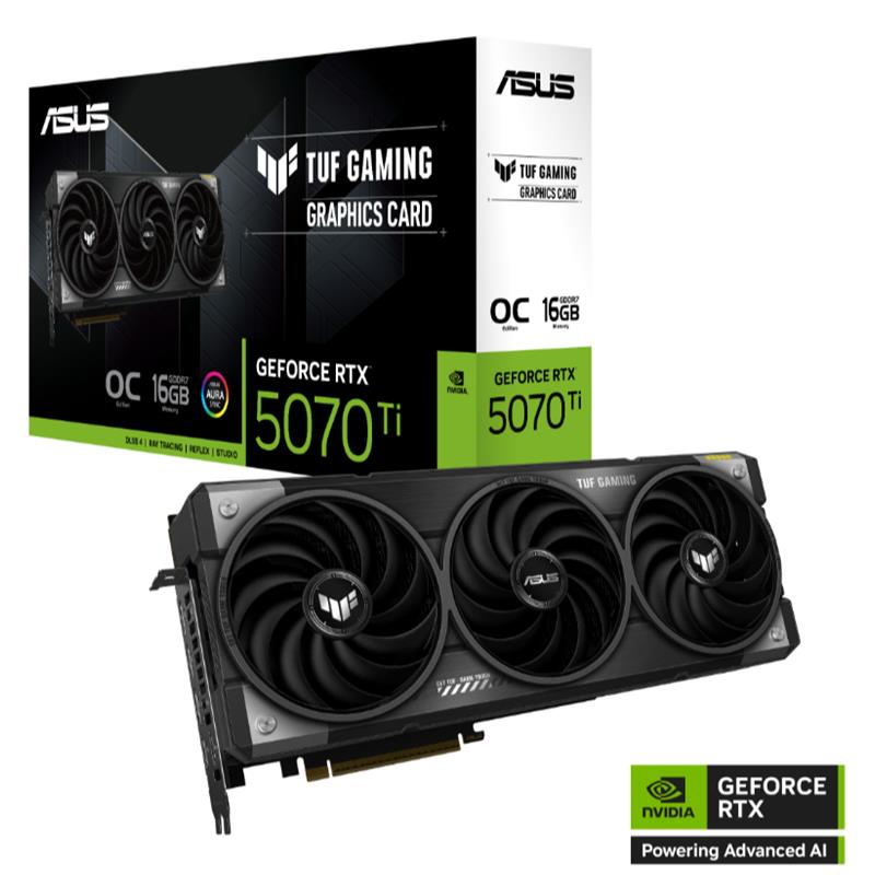 ASUS GEFORCE TUF-RTX5070TI-O16G-GAMING 16GB GDDR7 256BIT 2XHDMI 3XDP EKRAN KARTI