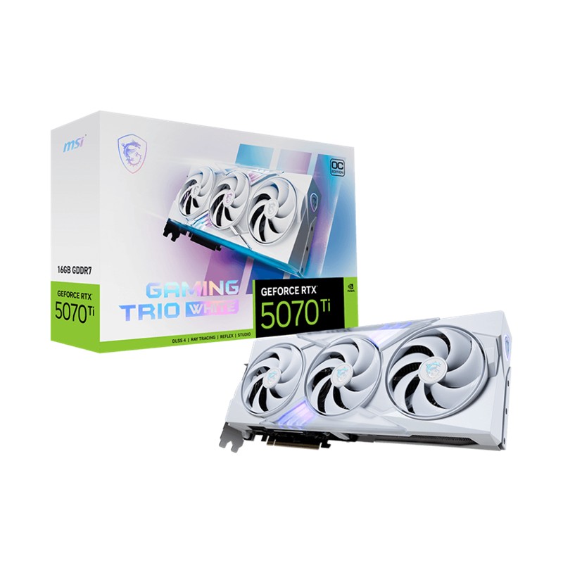 MSI GEFORCE RTX5070TI 16G GAMING TRIO OC WHITE 16GB GDDR7 256BIT 1XHDMI 3XDP EKRAN KARTI