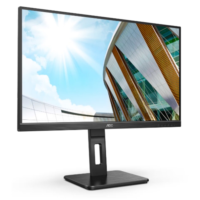 27 AOC Q27P2Q IPS 4MS 75MHZ 1XVGA 1XHDMI 1XDP 1XDVI 2K QHD 2560X1440 HOPARLÖR YÜKSEKLİK AYARI PIVOT VESA SİYAH
