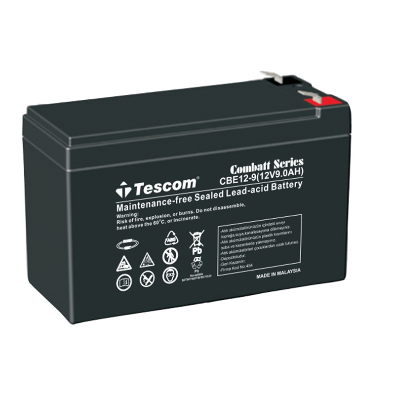 TESCOM COMBATT CBL12-9E 12V 9AH TAM BAKIMSIZ KURU AKÜ