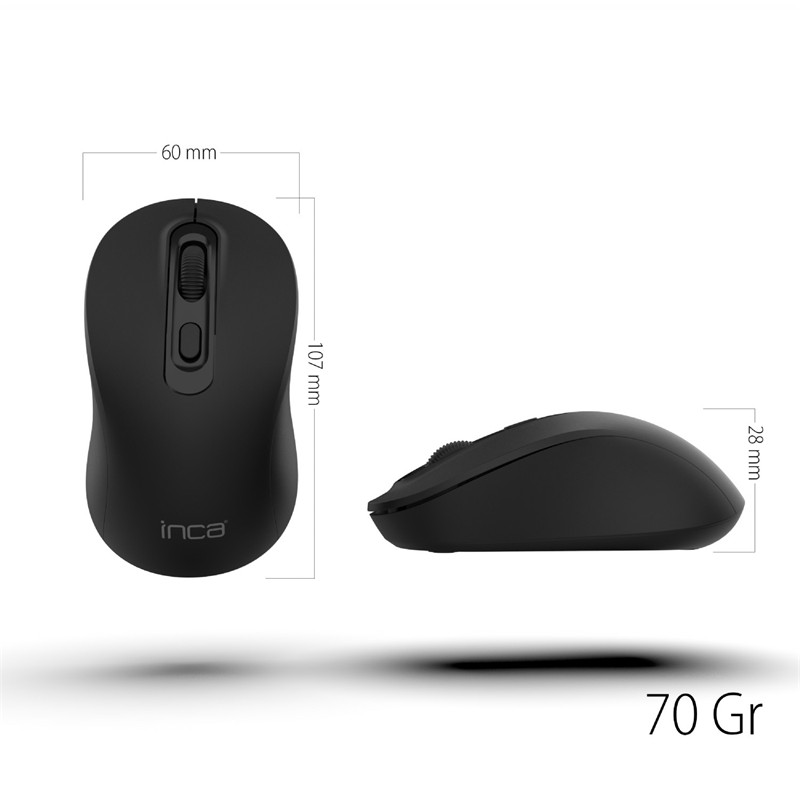 INCA IWM-288T  BLUETOOTH + WIRELESS ERGONOMIC DESIGN SILENT  MOUSE