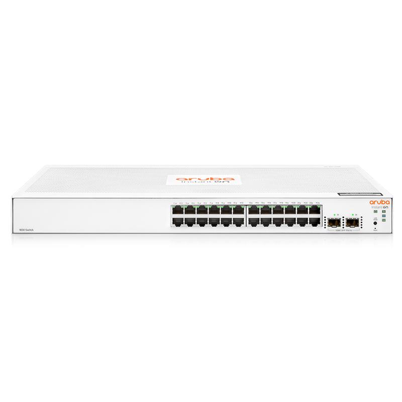 HPE ARUBA ION JL812A 1830 24 PORT GIGABIT + 2X1GB SFP UPLINK YÖNETİLEBİLİR RACKMOUNT SWITCH