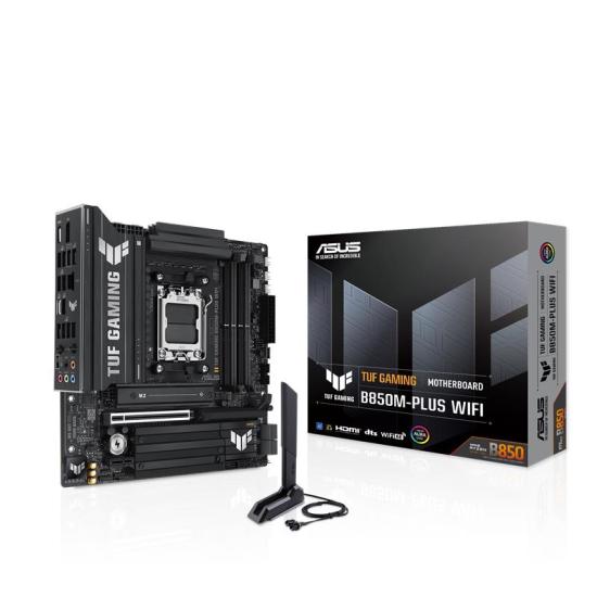 ASUS TUF GAMING B850M-PLUS WIFI DDR5 8000MHZ 1XHDMI 1XDP 3XM.2 MATX AM5 (AMD AM5 9000/8000/7000 SERİLERİ İLE UYUMLU)