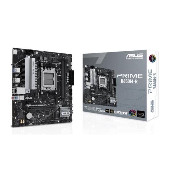 ASUS PRIME B650M-R DDR5 7200MHZ 1XHDMI 2XM.2 USB3.2 MATX AM5 (AMD AM5 9000/8000/7000 SERİLERİ İLE UYUMLU)