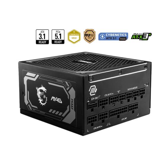 MSI MAG A1250GL PCIE5 1250W 80+ GOLD POWER SUPPLY