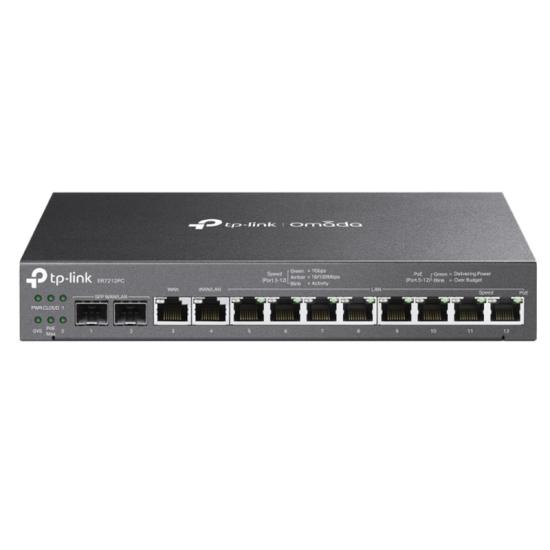 TP-LINK OMADA ER7212PC 2XGIGABIT SFP WAN/LAN PORT 1XGIGABIT RJ45 WAN 1XGIGABIT SFP WAN/LAN 8XGIGABIT VPN ROUTER