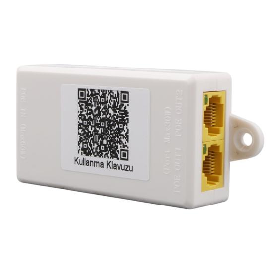 URANIUM POE-RP12P 1 PORT POE GİRİŞ BESLEME+ 2 PORT POE ÇIKIŞ 10/100 PLASTİK KASA POE REPEATER